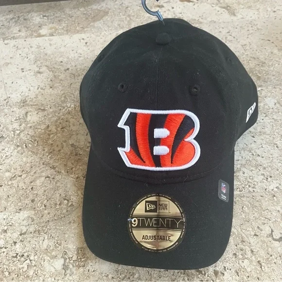 NWT New Era Cincinnati Bengals NFL Adjustable Black Cap Baseball Hat 9Twenty - Picture 7 of 12